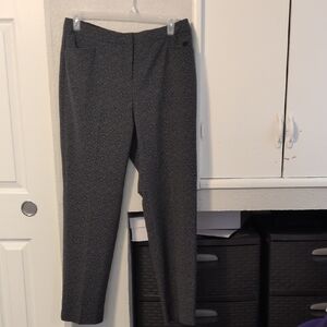 INC International Concepts Charcoal Micro-Print Ankle Pants